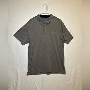 Columbia Polo Shirt Men’s Size large gray Omni-Wick Performance Athletic Mesh
